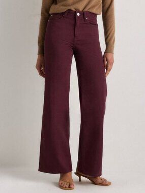 NTW Quince Bella Stretch Wide Leg Jeans in Wine Size 31